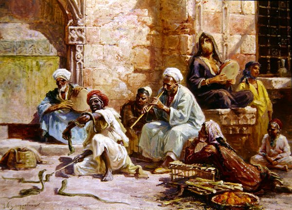 ساحر الأفعى (زيت على قماش) بواسطة بول دومينيك فيليبوتو