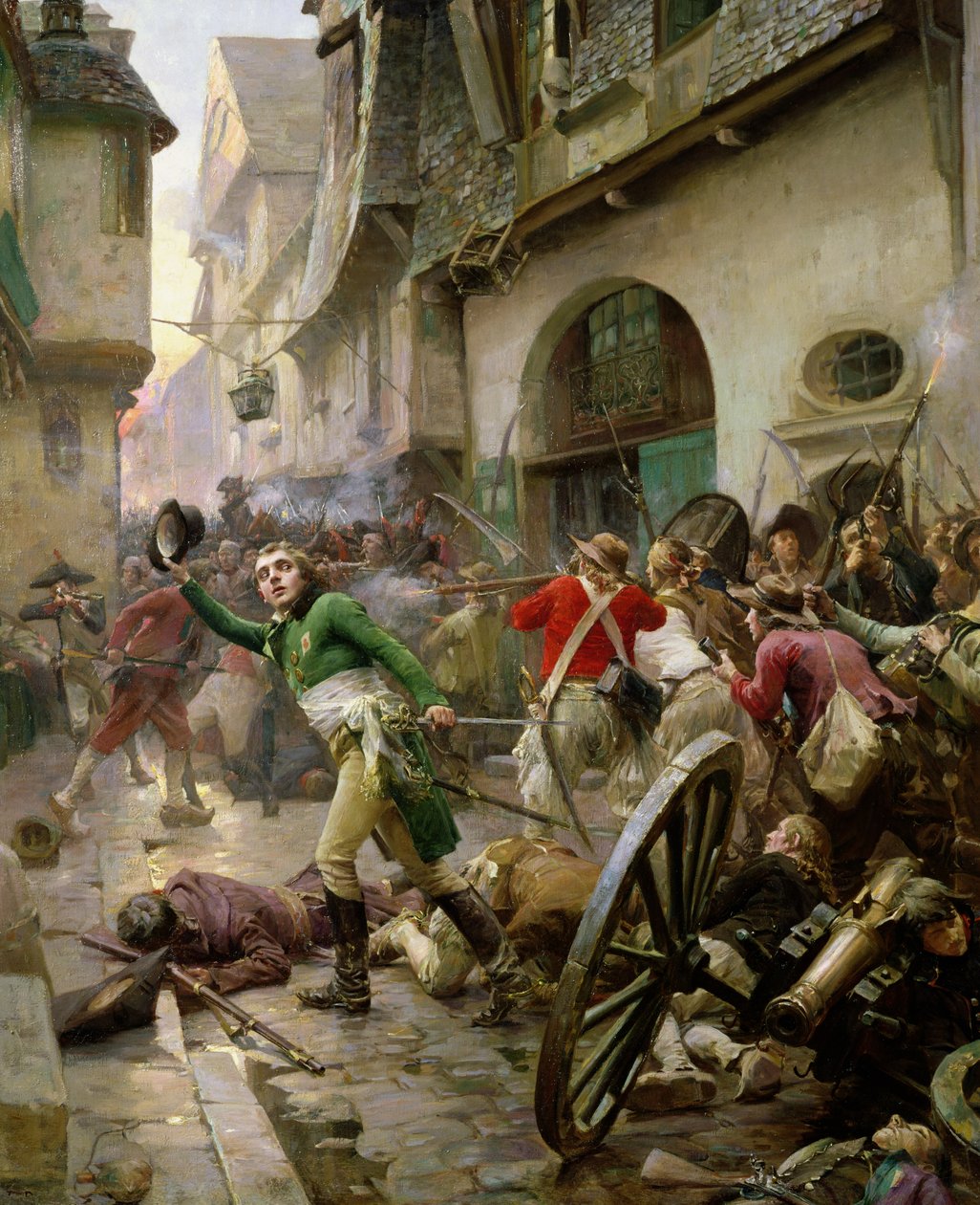 هنري دي لاروشاكويلين (1772-1794) في معركة شوليه ، 17 أكتوبر 1793 بواسطة بول إميل بوتيني