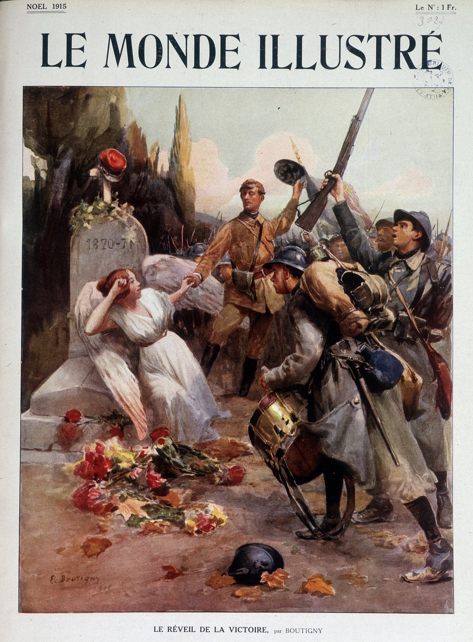 Le Revival de la Victoire ، لوحة استعارية لبوتيني - في "" Le Monde Illustré "" ، نويل 1915 بواسطة بول إميل بوتيني