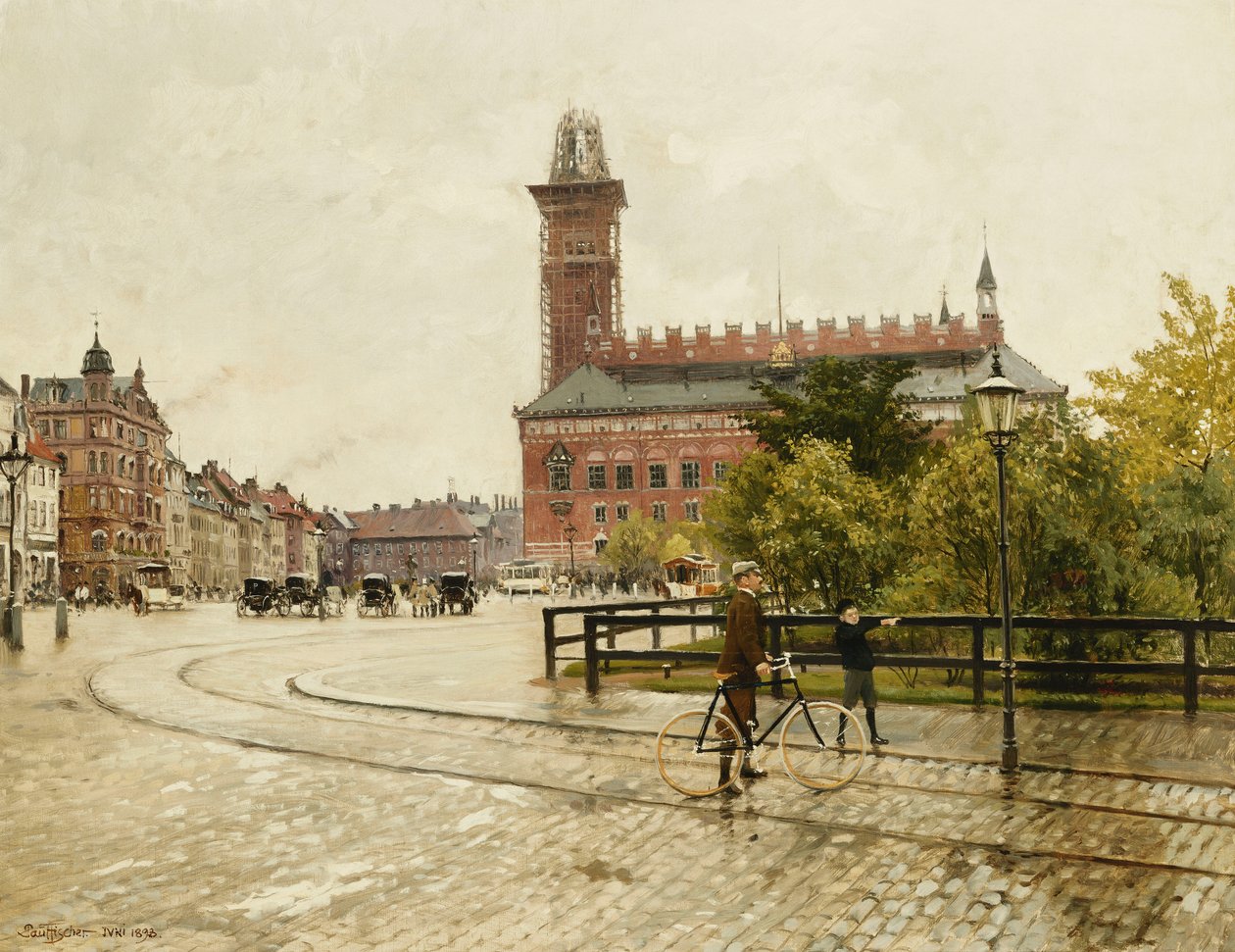 Raadhuspladsen ، كوبنهاغن ، 1893 بواسطة بول فيشر