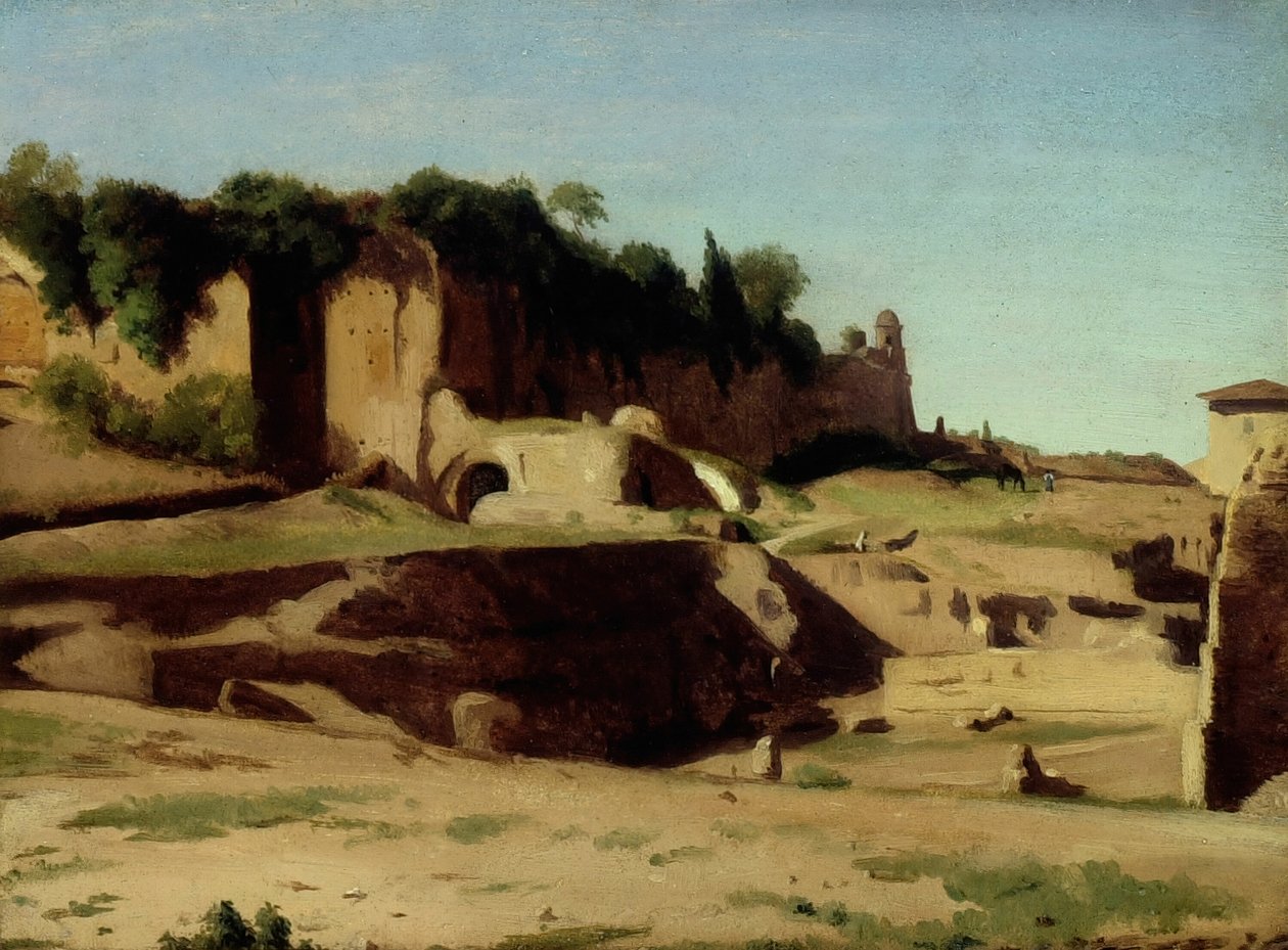 القصر الإمبراطوري في بالاتين ، روما ، 1834. بواسطة بول فلاندرين