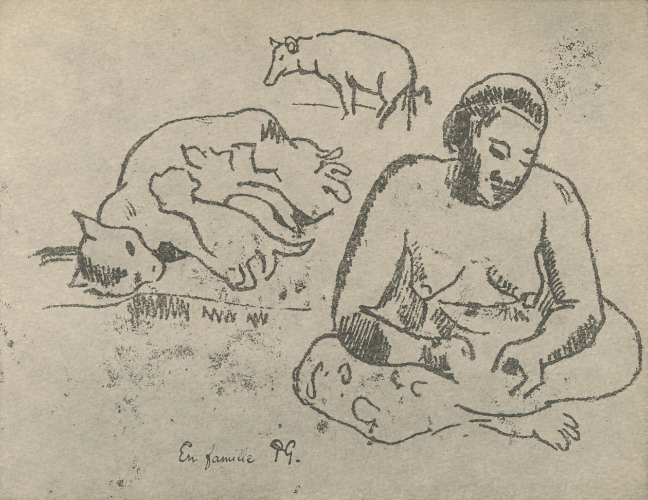 في المنزل ، 1936 بواسطة بول غوغان
