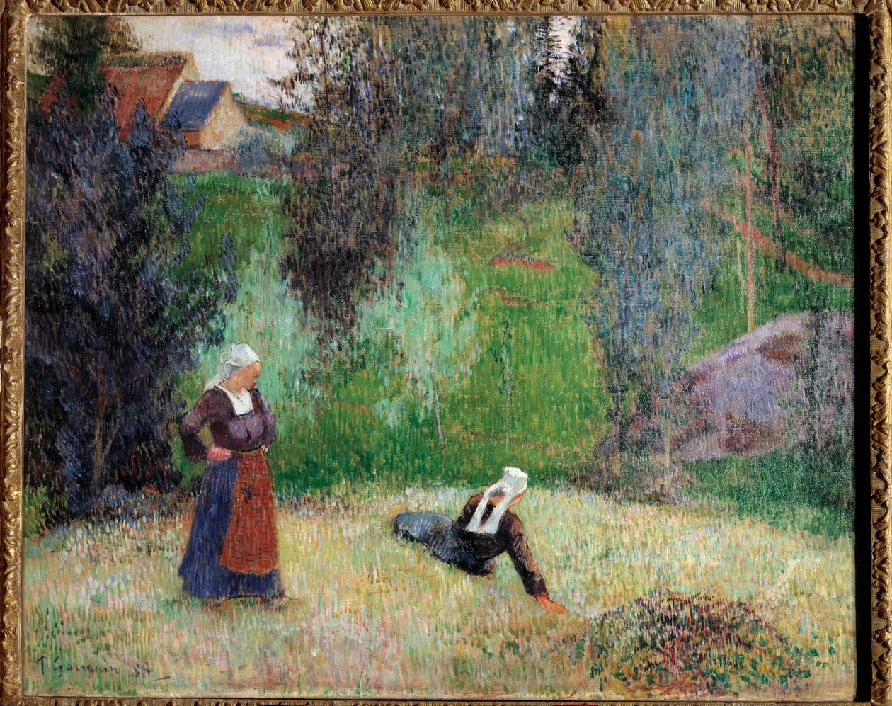 الزهور الأولى لبريتاني لوحة بول غوغان (1848-1903) بواسطة بول غوغان