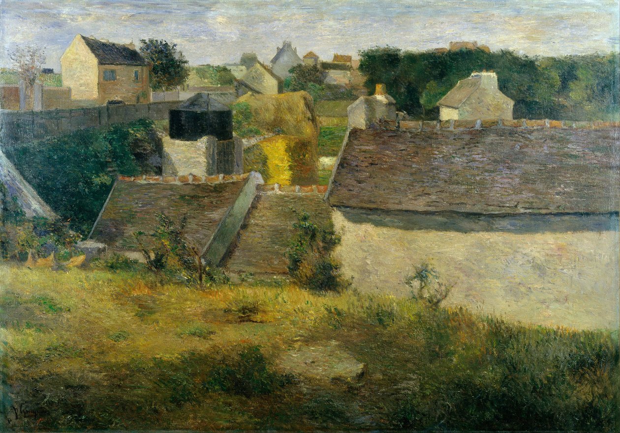 منازل في فوجيرارد (Les Maisons de Vaugirard) ، بواسطة Gauguin ، Paul Eugene Henri (1848-1903). زيت على قماش بواسطة بول غوغان