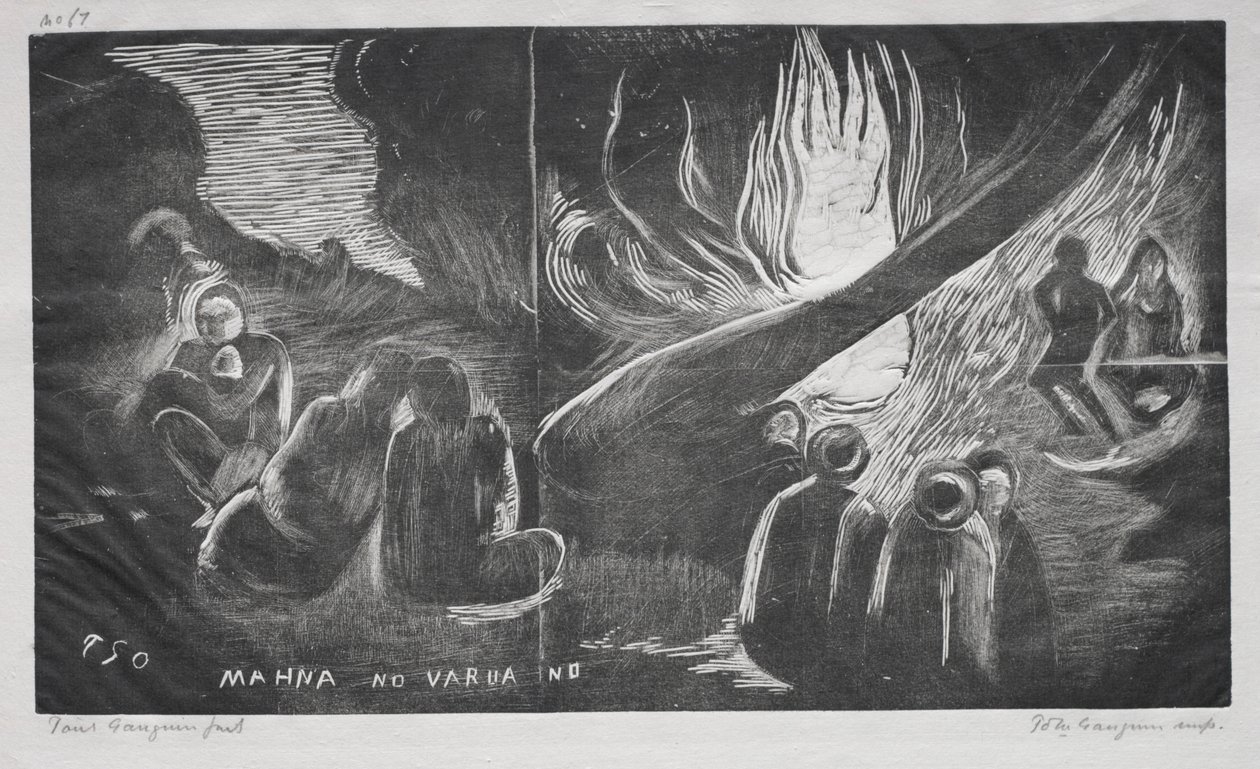 نوح ، الشيطان يتحدث بقوة الروح السيئة ، 1893-94. بواسطة بول غوغان