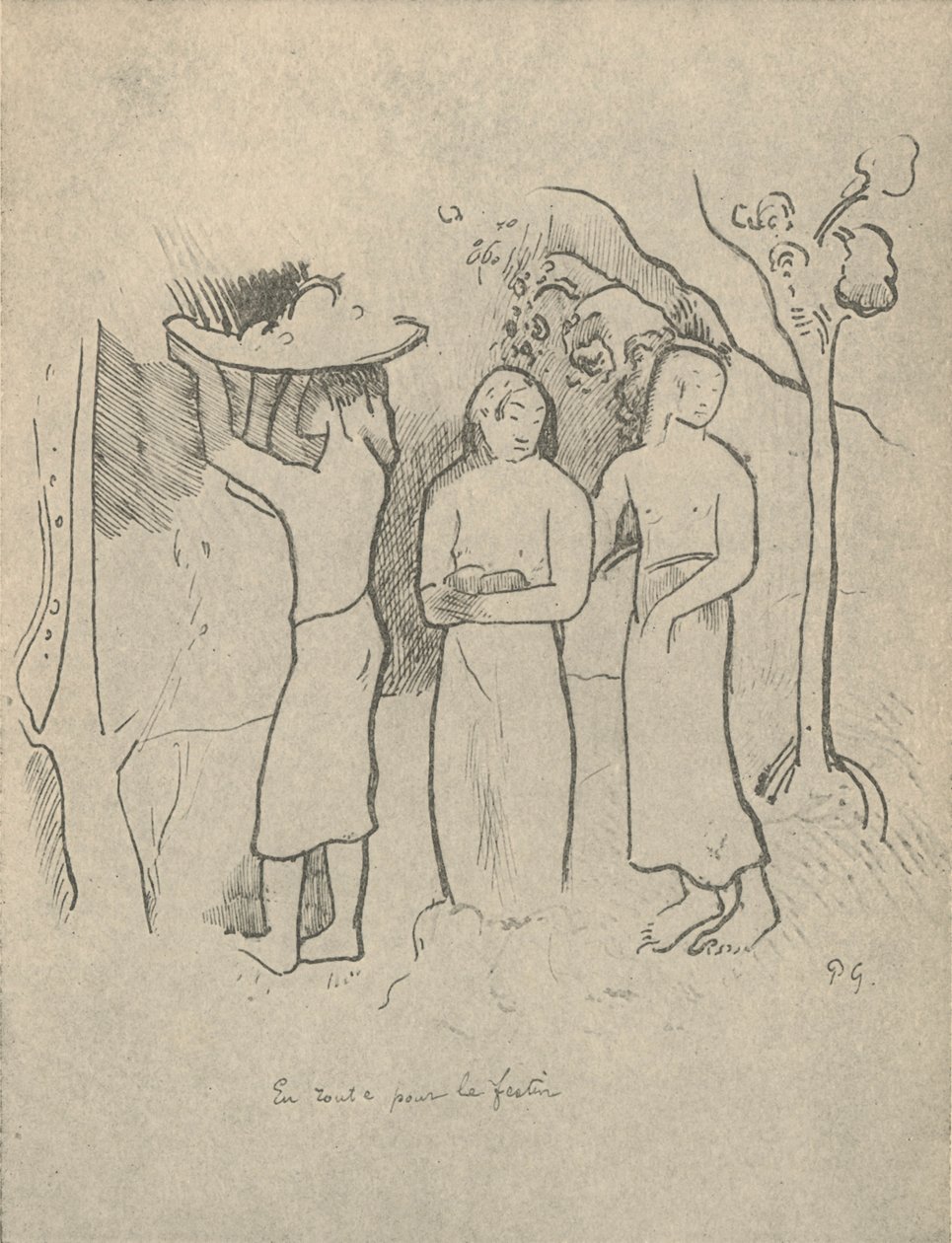 في الطريق إلى العيد 1936 بواسطة بول غوغان