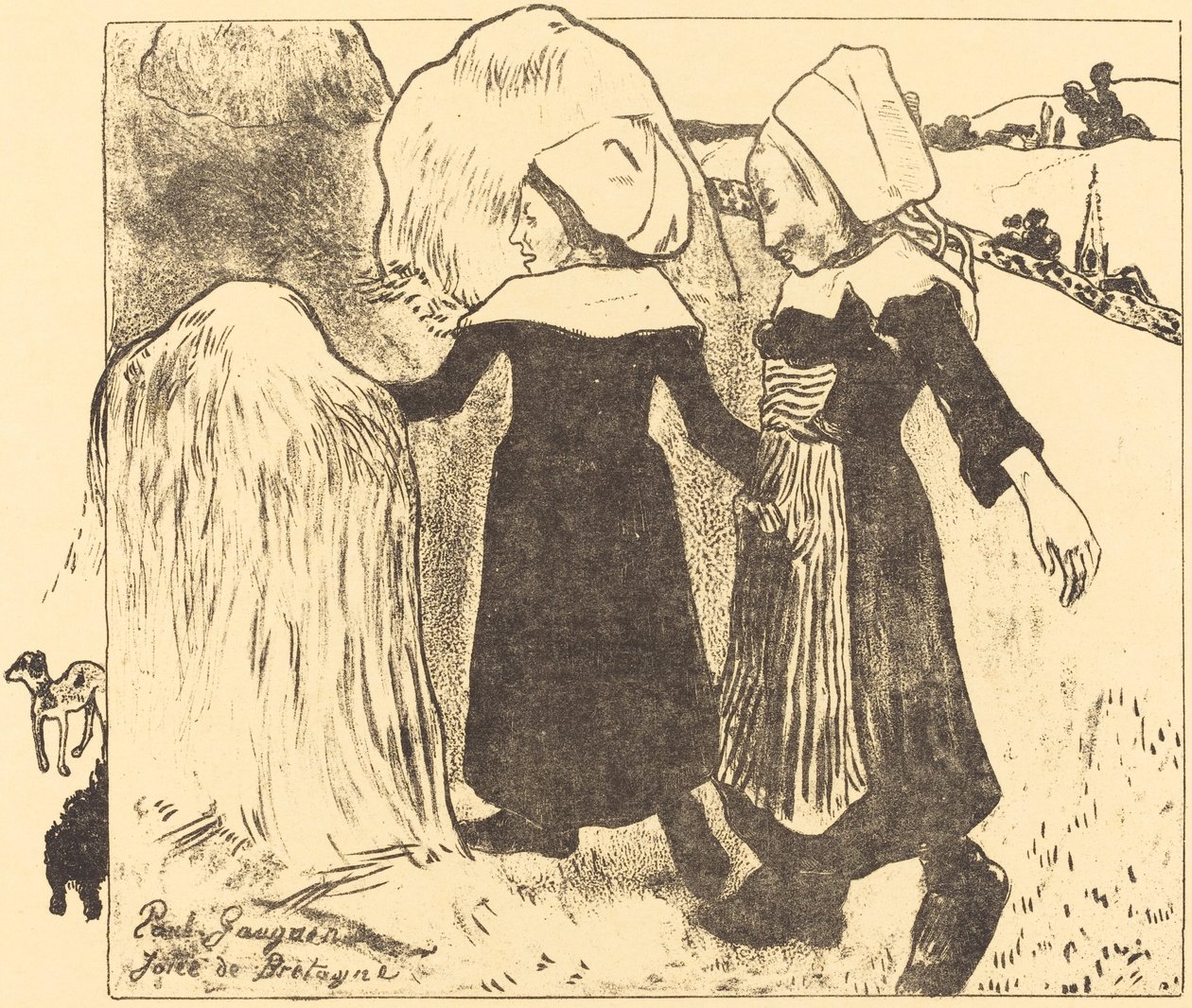 ملذات بريتاني أفراح من بريتاني ، 1889. بواسطة بول غوغان