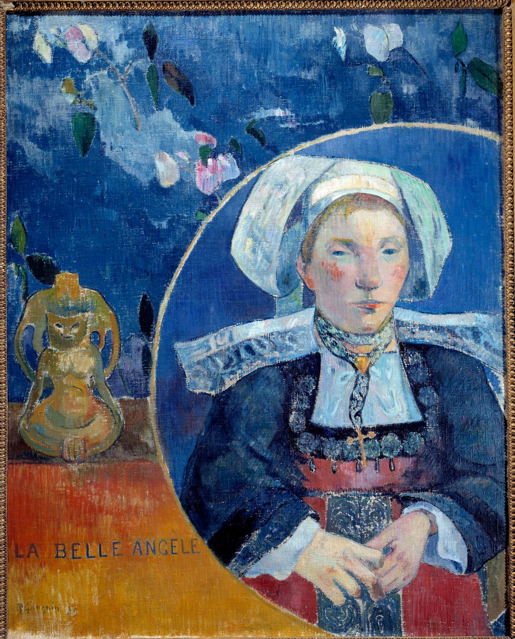 صورة جميلة أنجيلا بريتون بالزي التقليدي - صورة مدام دي ساتري (1868-1932) فندق في بونت أفين (بونت أفين) - رسم بول غوغان (1848-1903) 1889 الشمس 0،92 × 0،73 م باريس ، متحف دورسيه بواسطة بول غوغان