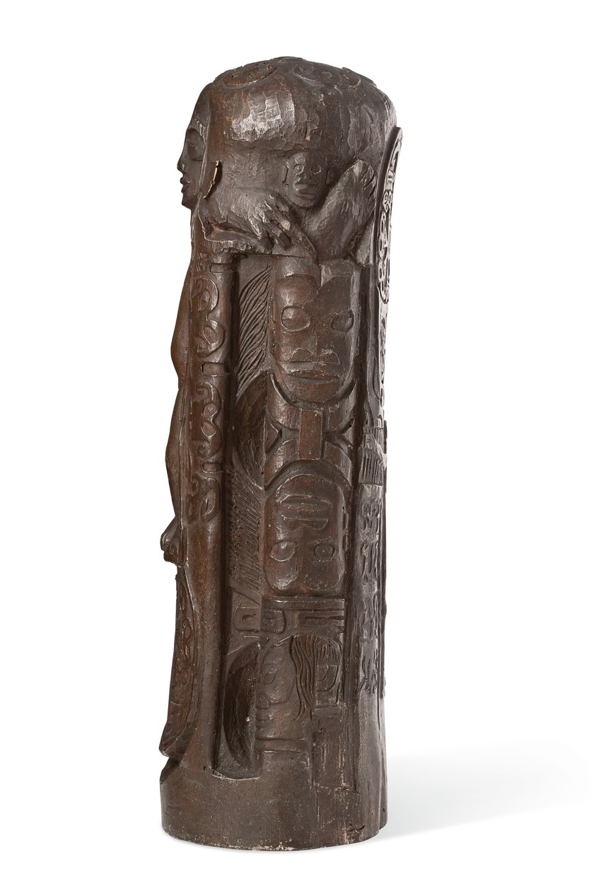 الطوطم التاهيتي للمسيح على الصليب ، بعد عام 1894 (جص مغطى) بواسطة بول غوغان