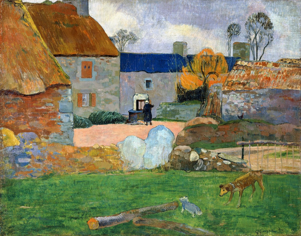 The Blue Roof أو Pouldu Farm ، 1890 بواسطة بول غوغان