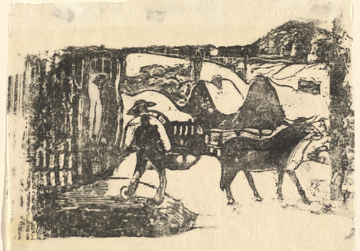 The Ox Cart Le char a boeufs ، في عام 1895 أو بعده. بواسطة بول غوغان