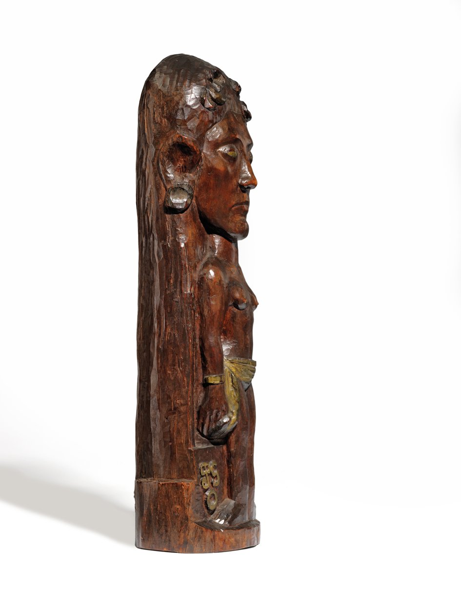 تيريز ، c.1902-3 (خشب ميرو منحوت ، مذهّب ومسامير نحاسية) (انظر أيضًا 2835560-1) بواسطة بول غوغان
