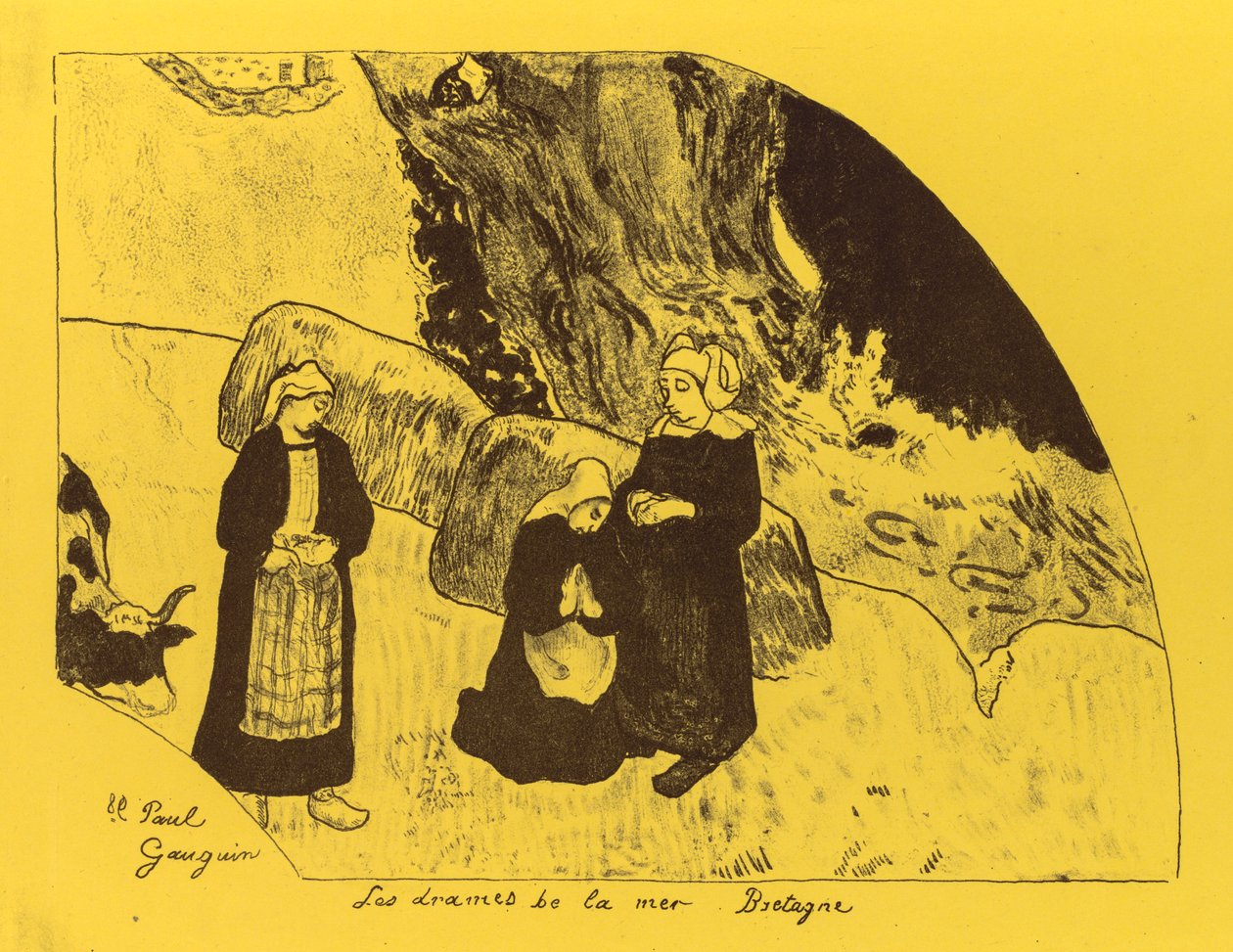 Volpini Suite: Dramas of the Sea: Brittany Les Drames de la Mer، بريتاني، 1889. بواسطة بول غوغان