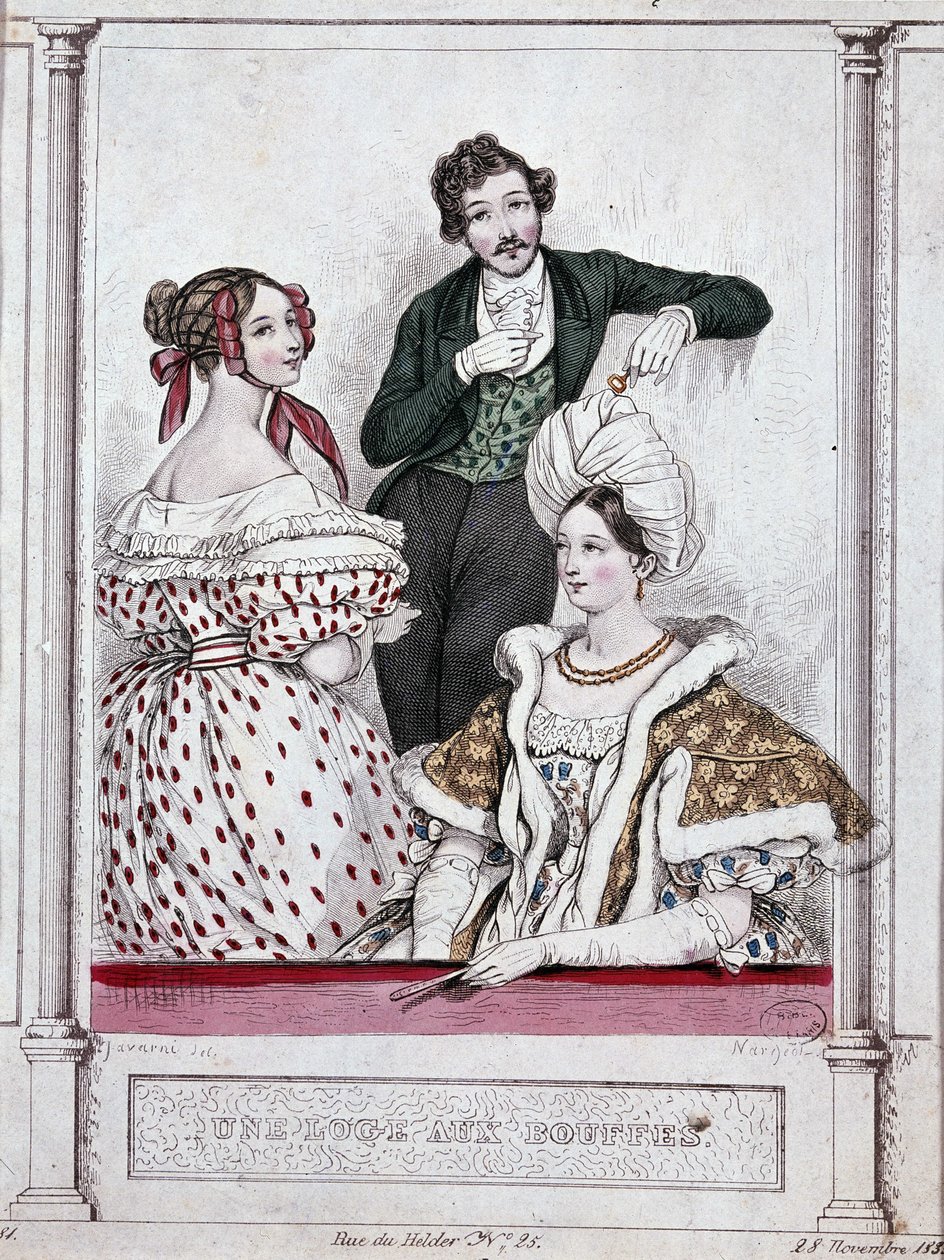 نزل مع bouffles ، v 1835 - بواسطة Gavarni بواسطة بول جافارني