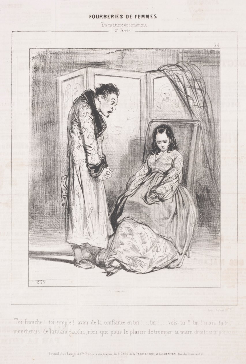 Fourberies de Femmes: في مسائل المشاعر ، 1842. بواسطة بول جافارني
