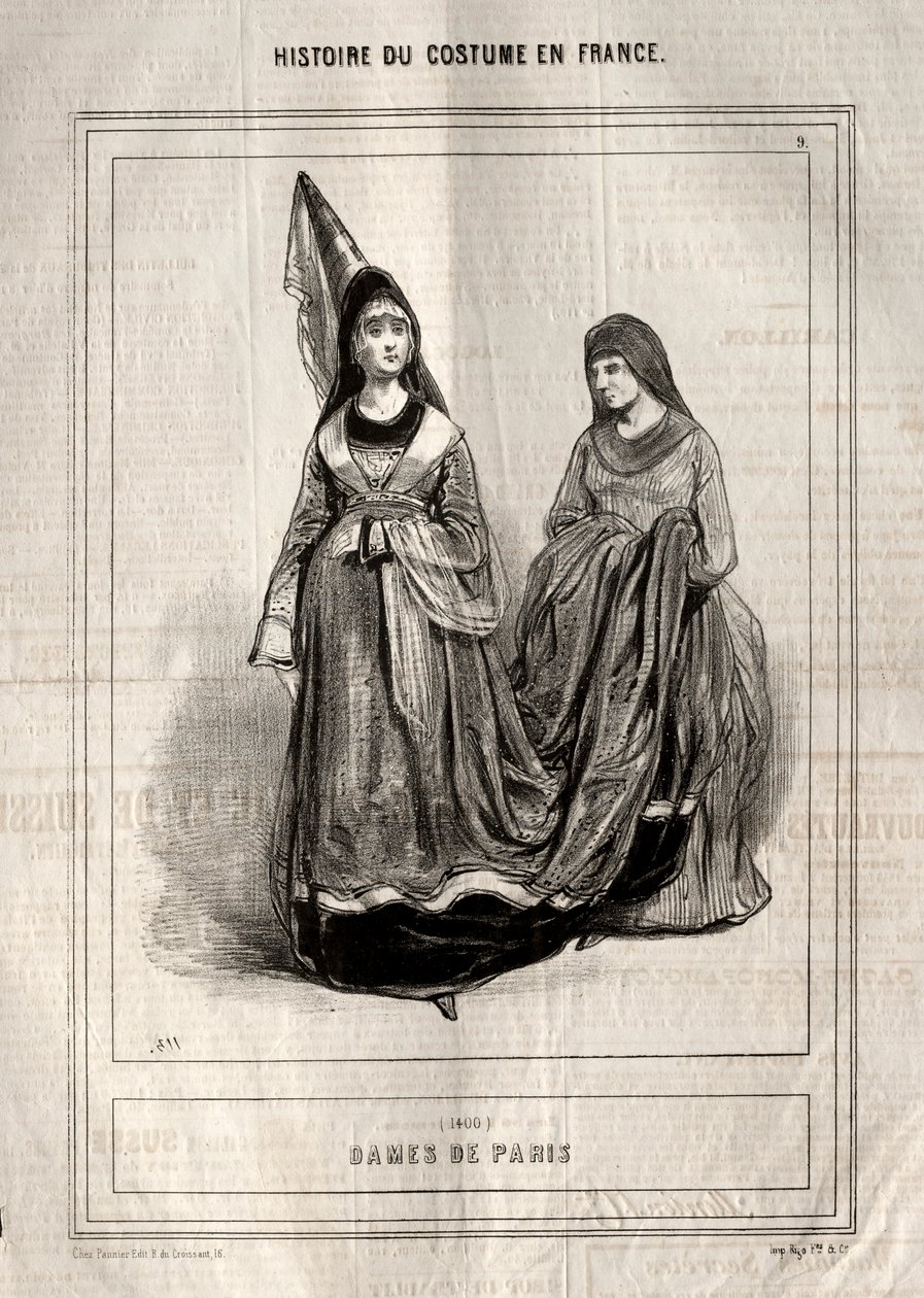 تاريخ الأزياء في فرنسا: Dames de Paris ، 1843. بواسطة بول جافارني