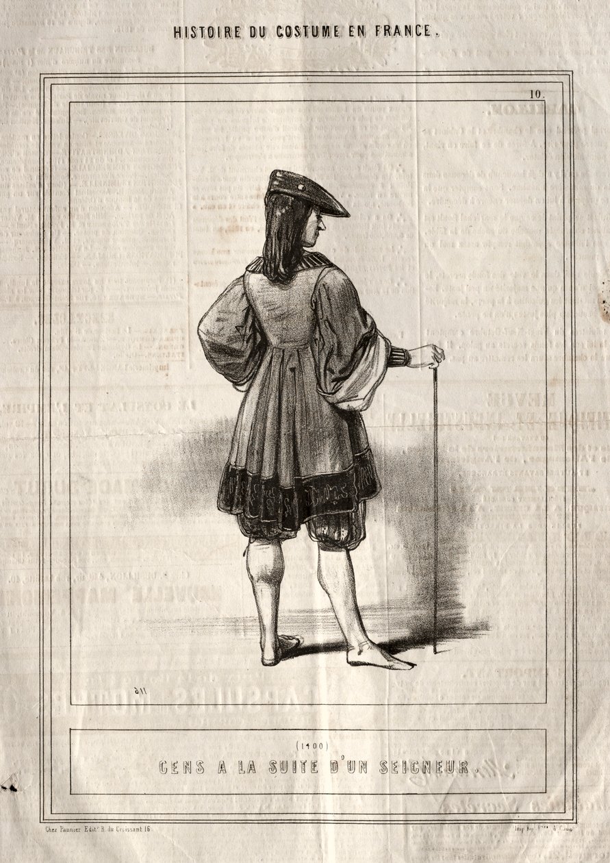 تاريخ الأزياء في فرنسا: الأشخاص الذين يتبعون ربًا ، 1843. بواسطة بول جافارني