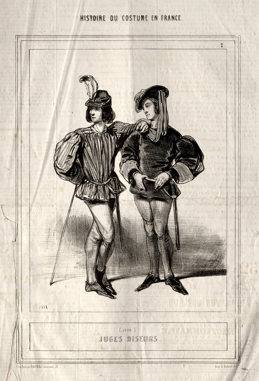 تاريخ الأزياء في فرنسا: Judges Sayers ، 1843. بواسطة بول جافارني