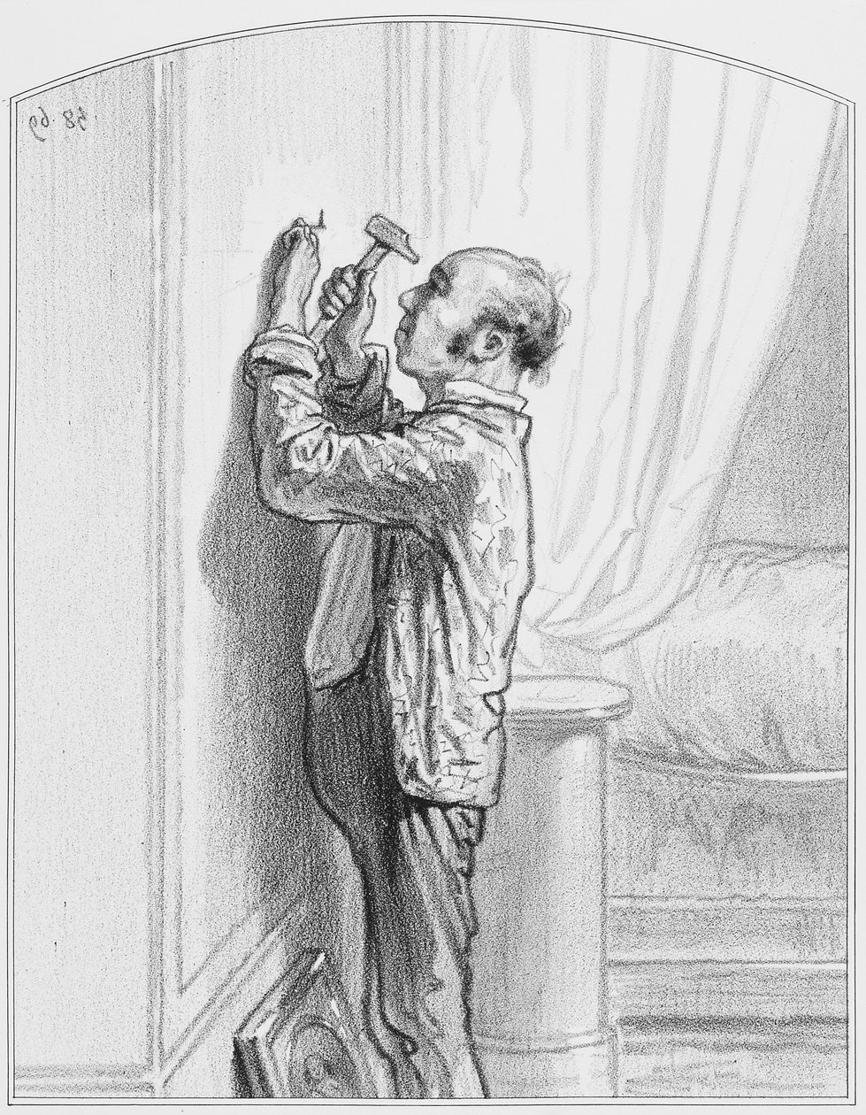 صورة بريما دونا ، اللوحة 4 من Les Toquades ، 1858 بواسطة بول جافارني