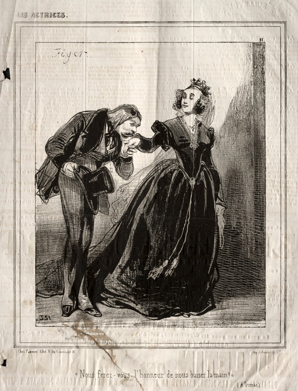 الممثلات: سنفعل لك شرف تقبيل أيدينا ، 1843. بواسطة بول جافارني