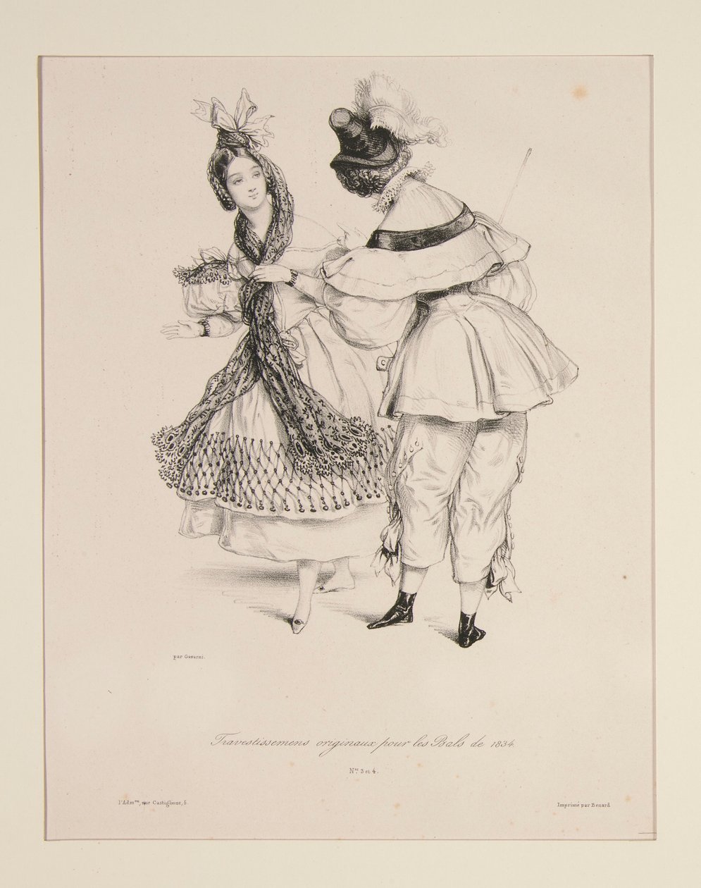 TRAVESTISSEMENS الأصلية (كذا) لكرات عام 1834. عدد. 3 و 4. بواسطة بول جافارني