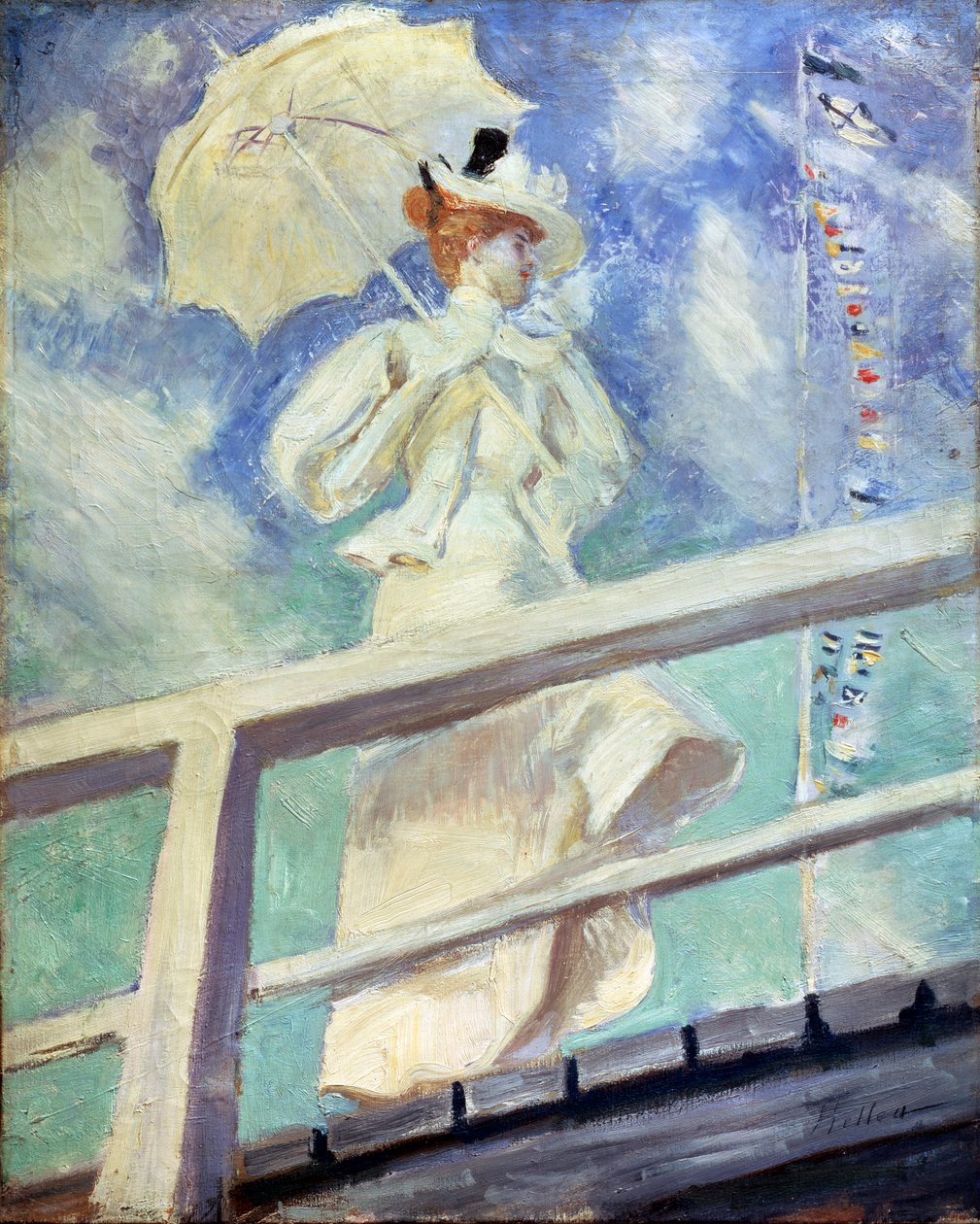 "Lady in White" ، أواخر القرن التاسع عشر. بواسطة بول Helleu