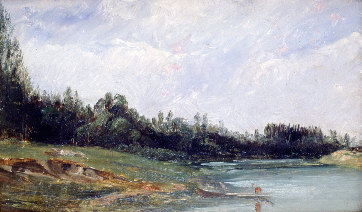 منظر طبيعي عند حافة الماء ، c1823-1869 بواسطة بول هويت