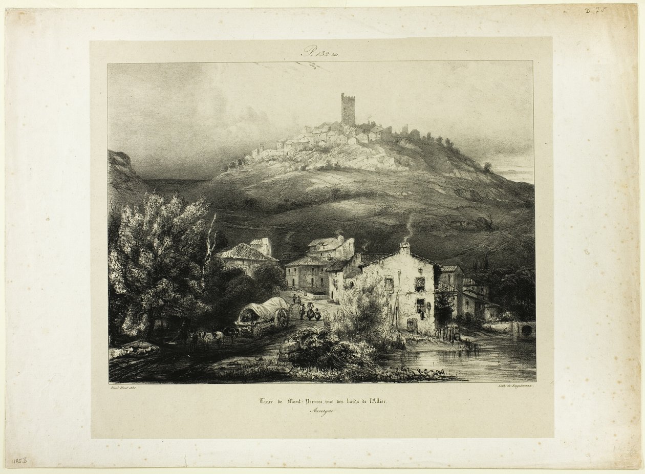برج Mont-Perrou ، من ضفاف Allier (Auvergne) بواسطة بول هويت