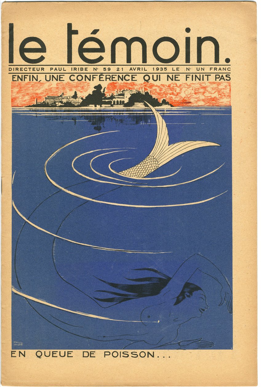 غلاف مجلة The Temoin ، Satirical in Colors ، 21 أبريل 1935 (ليثوجراف) بواسطة بول ايريبي