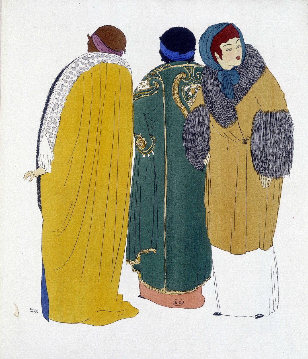 إنشاء بول بوارت مأخوذ من "" Les Dresses de Paul Poiret "، رسم بول إيريبي. 1911 بواسطة بول ايريبي