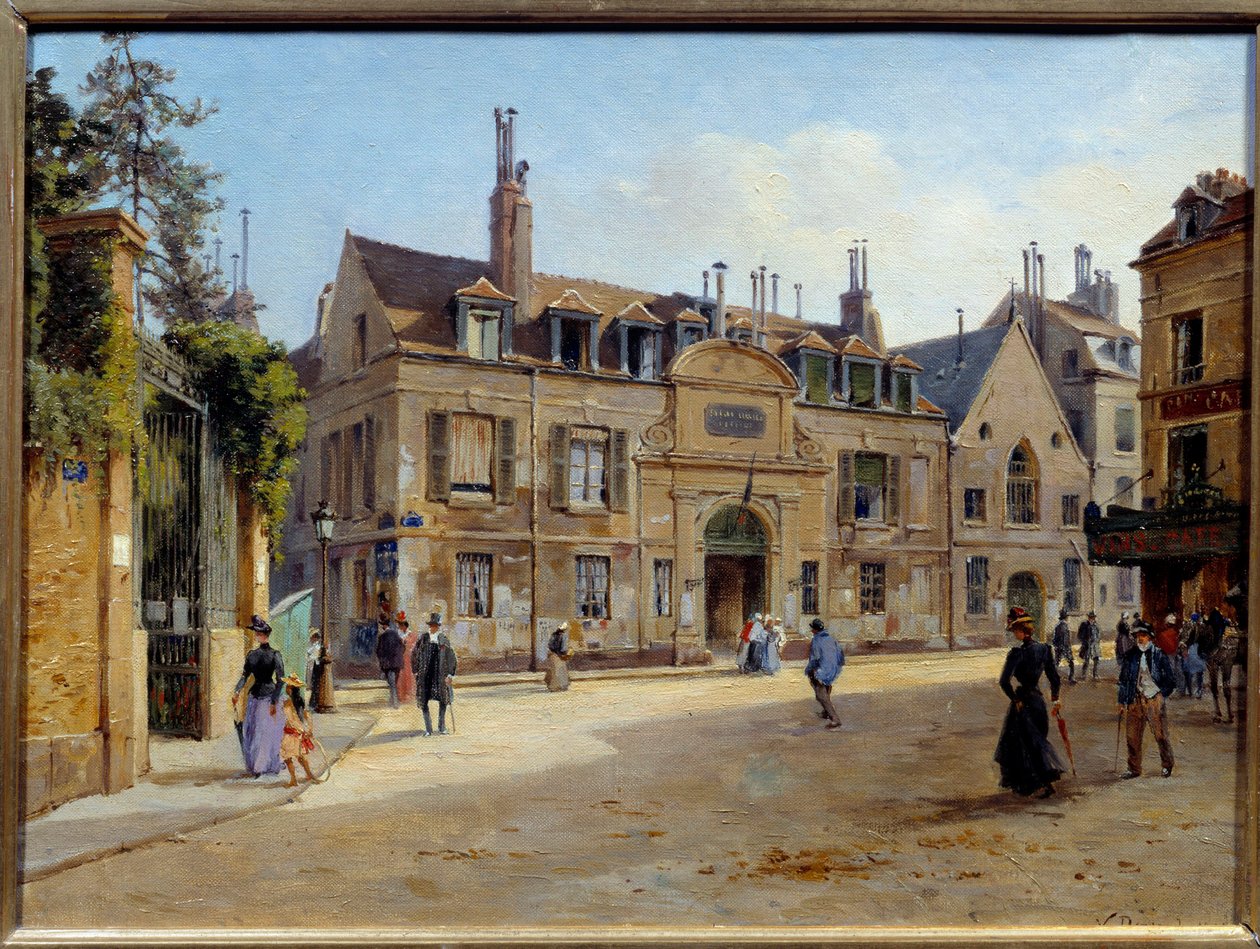 View of the former Pie hospital in the rue Lacepede in Paris Painting by Victor Dargaud (ca. 1850-ca. 1913) 1904 Sun. 0,24 x 0,38 m Paris, Musee Carnavalet بواسطة بول جوزيف فيكتور دارجود