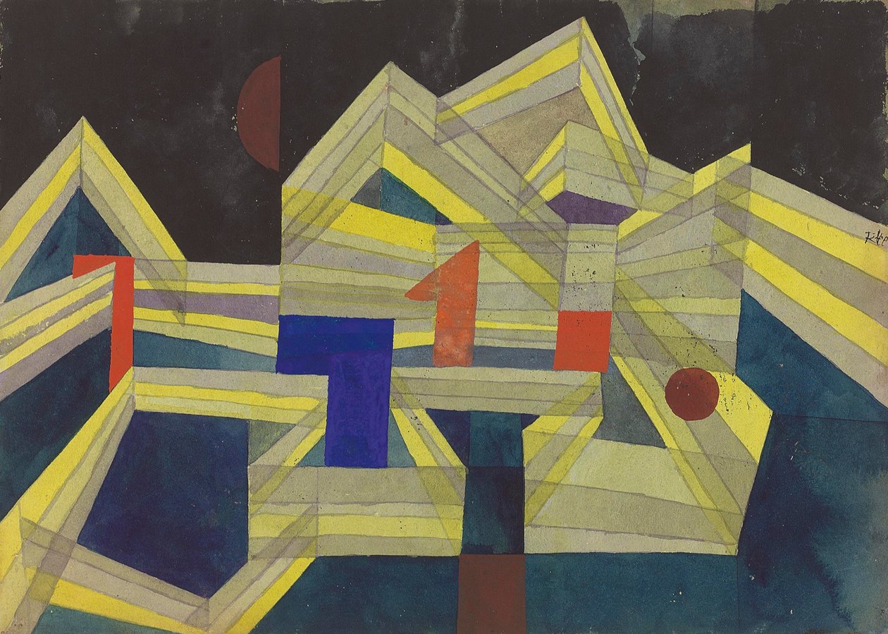 العمارة ، شفافة هيكلية ، 1921. بواسطة بول كلي