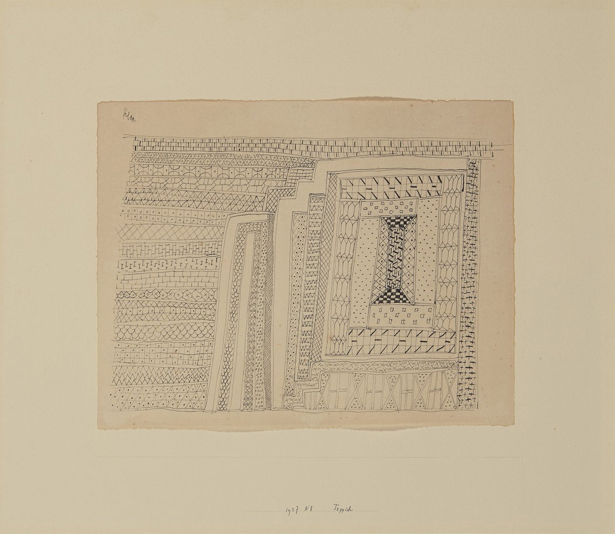 سجادة كليم ، 1927. بواسطة بول كلي