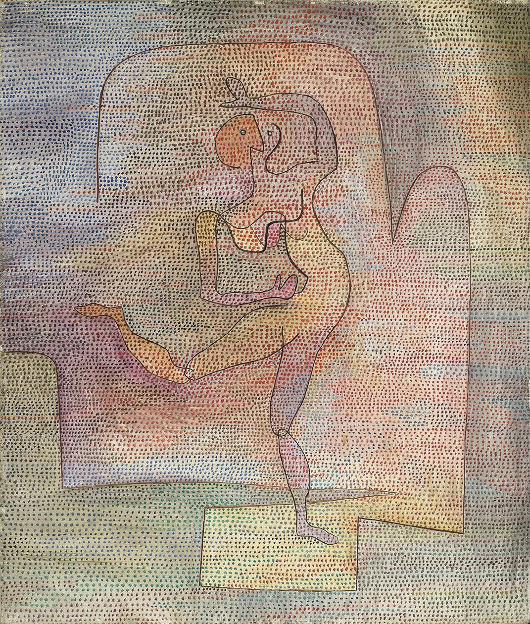 "راقصة" (راقصة) - رسم بول كلي (1879-1940) بواسطة بول كلي