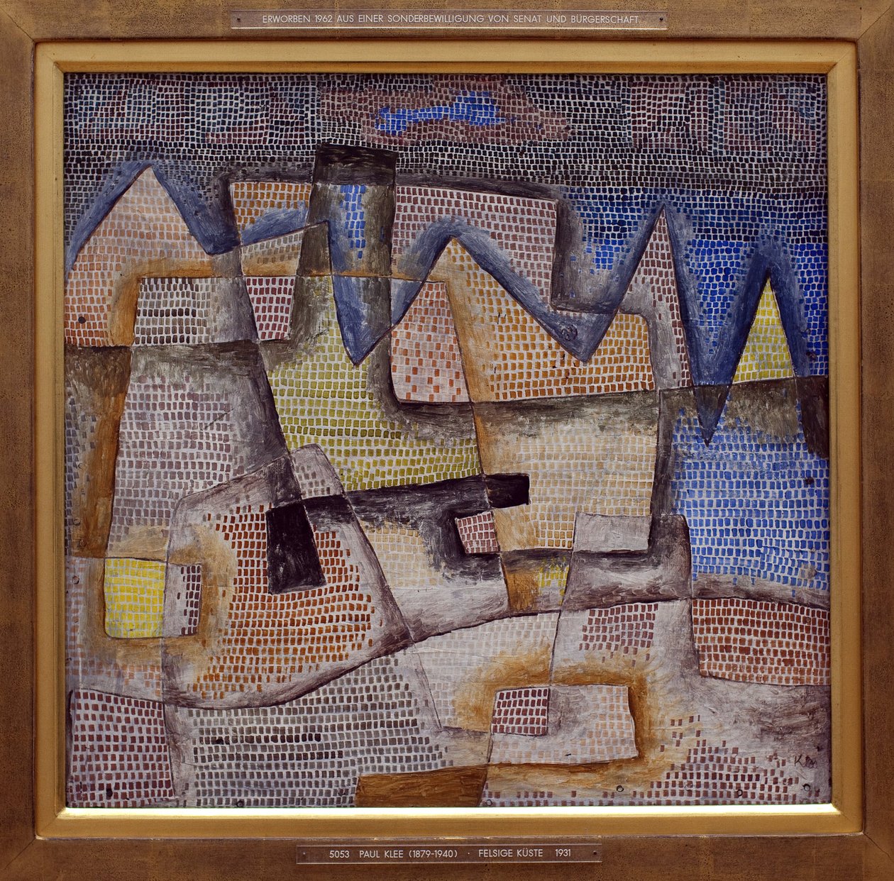ساحل صخري. لوحة بول كلي (1879-1940) ، زيت على قماش بواسطة بول كلي