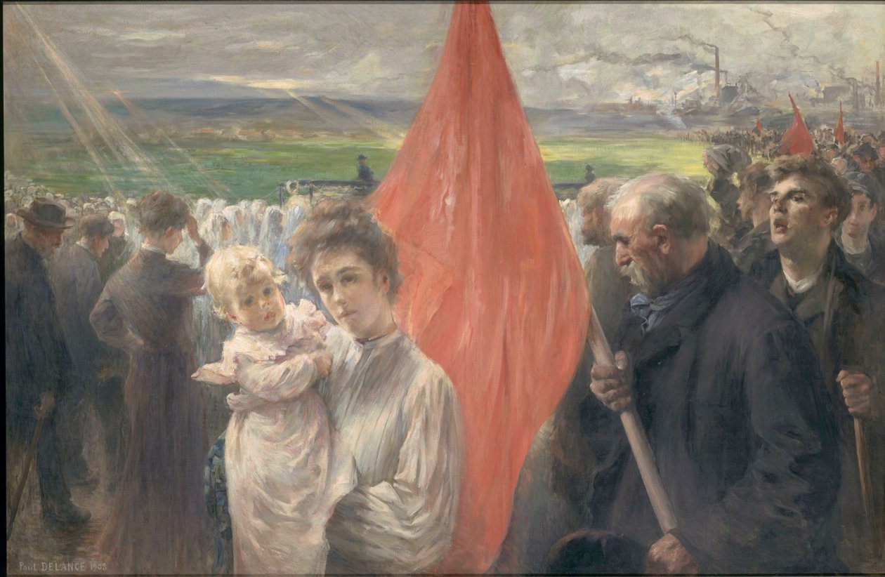 إضراب في سان أوين ، 1908. بواسطة بول لويس ديلانس