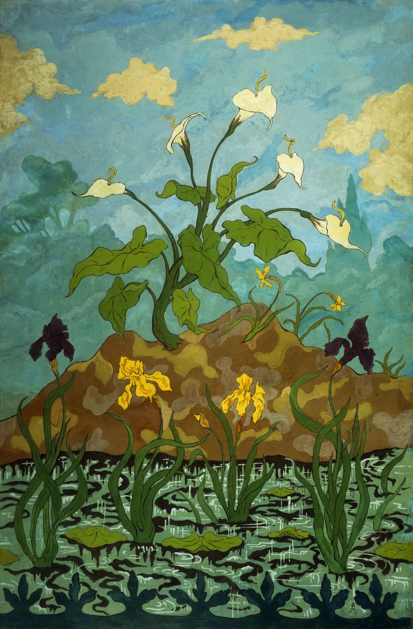 الزنابق ، القزحية الأرجواني والأصفر. أرومس ، Iris Violets et Jaunes ، 1899 بواسطة بول إيلي رانسون