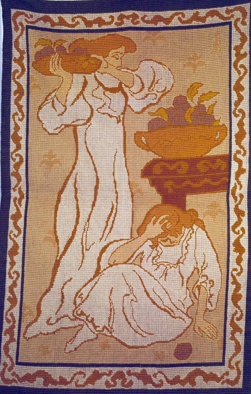 Women in White Tapestry by Paul Ranson (1864-1909) 20th century Paris, municipal museum of modern art بواسطة بول إيلي رانسون