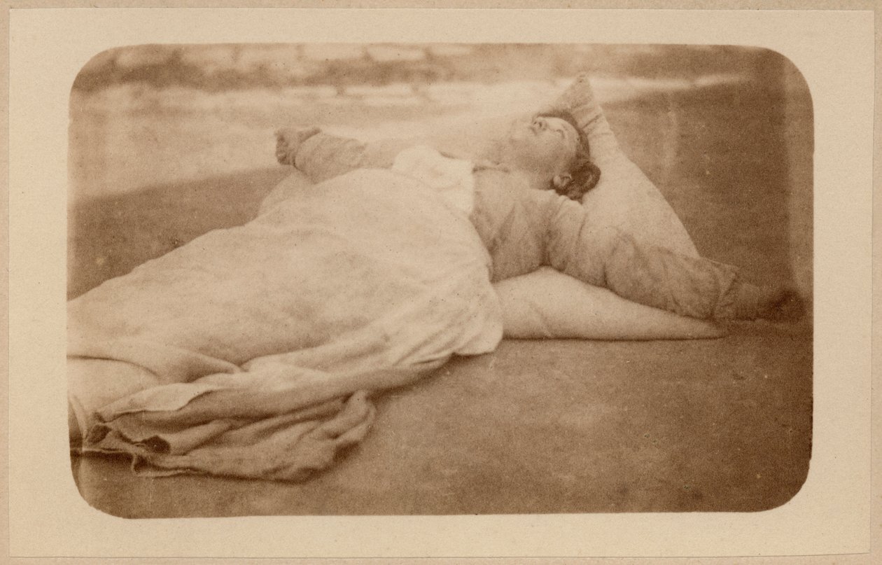 الصرع الهستيري ، الهجوم ، الصلب ، اللوحة التاسعة من `` Iconographie Photographique de La Salpetriere &39;&39; بورنفيل وبي ريجنارد ، باريس ، 1876 (طبعة زيلية) بواسطة بول ريجنارد