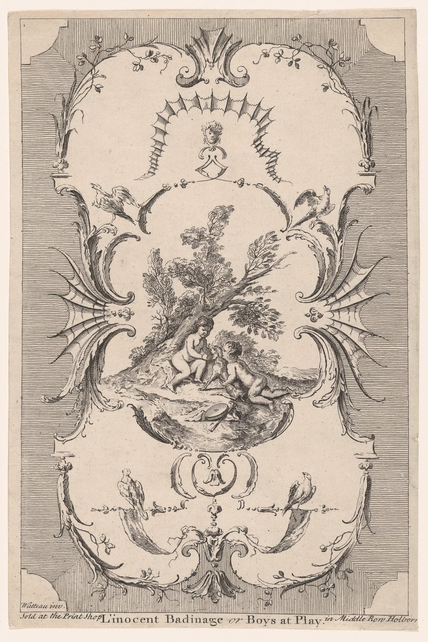 تصميم ورق الحائط L'Innocent Badinage ، أو Boys at Play ، كاليفورنيا. 1745-50. ، كاليفورنيا. 1745-50. بواسطة بول ساندبي