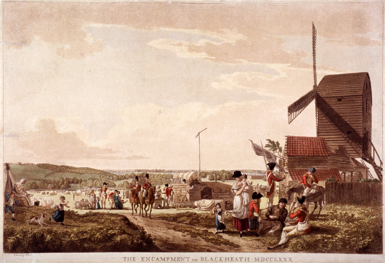 معسكر في بلاكهيث ، غرينتش ، لندن ، 1780. بواسطة بول ساندبي