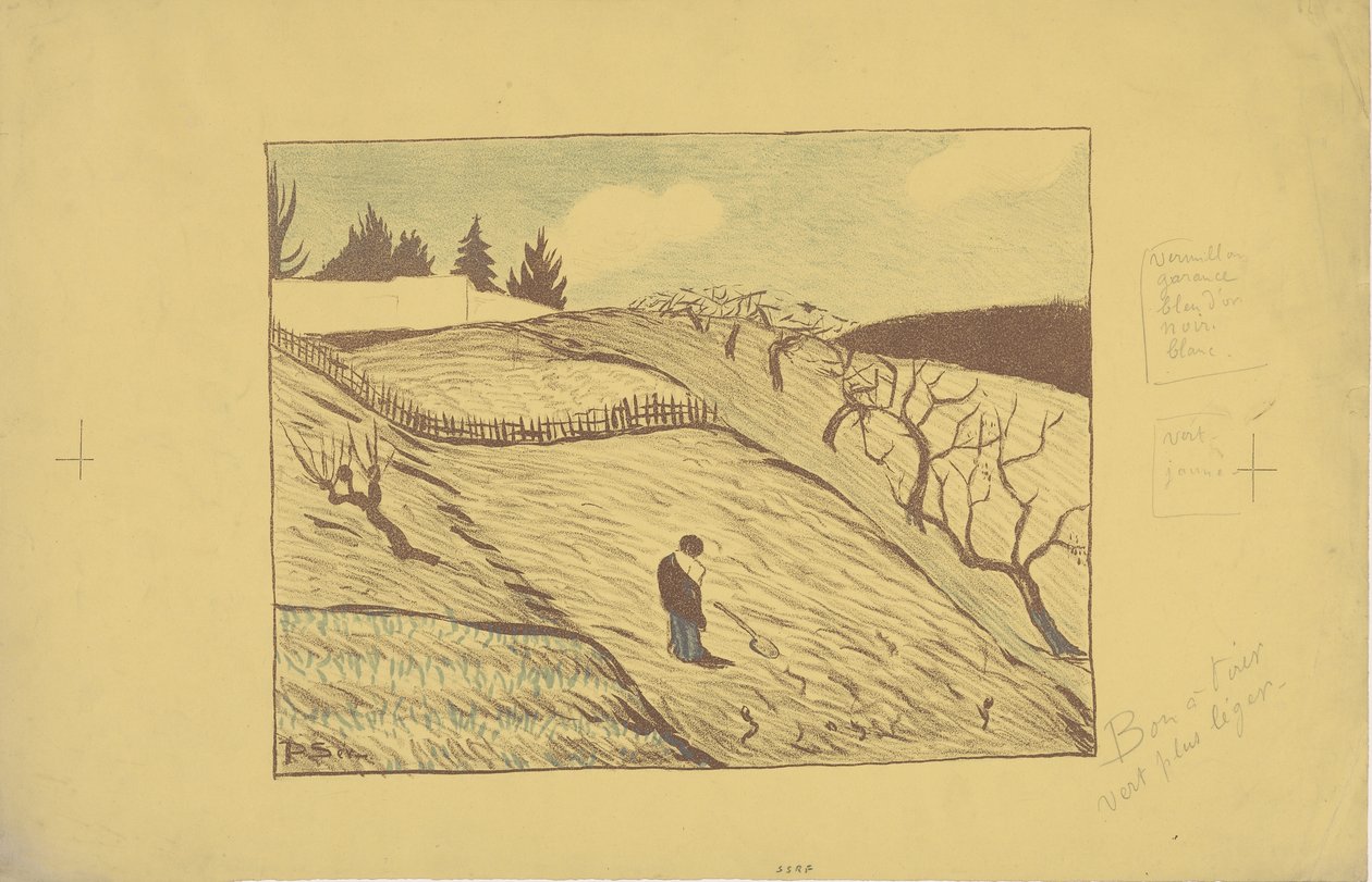La Fin du jour (نهاية اليوم) 1893 (لون ليثو) بواسطة بول سيروسييه