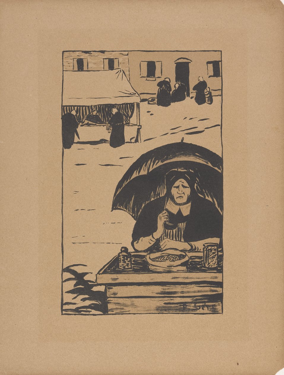 بائع الشارع 1895 (ليثو ملون) بواسطة بول سيروسييه