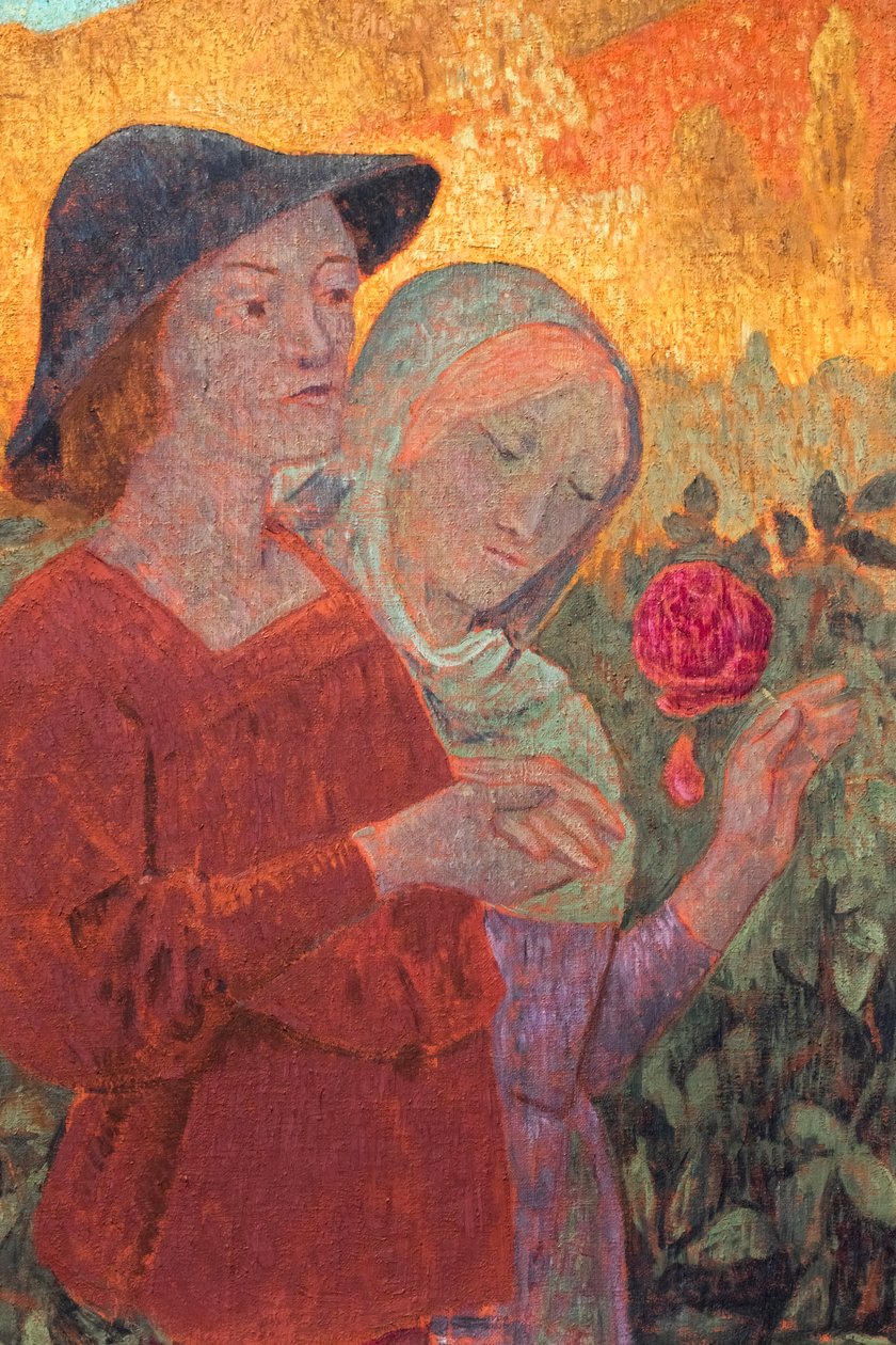 Mignonne, allons voir si la rose، تفاصيل، حوالي 1910 (زيت على قماش) بواسطة بول سيروسييه