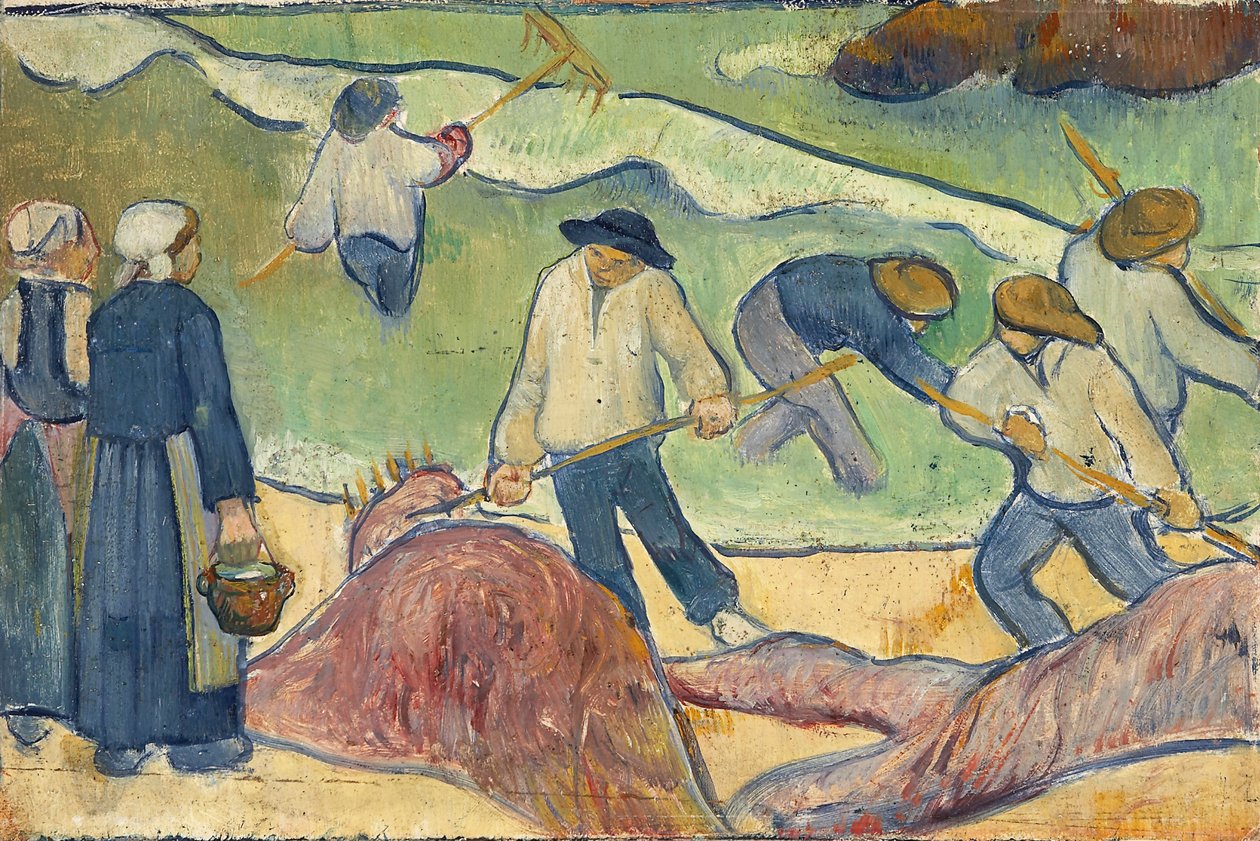 منظر طبيعي صغير به صيادو تانغ ، بقلم سيروزير ، بول (1864-1927). زيت على ورق مقوى ، ج. 1889. الأبعاد: 21.9x33.2 سم. Staedtische Galerie im Staedelschen Kunstinstitut ، فرانكفورت أم ماين بواسطة بول سيروسييه