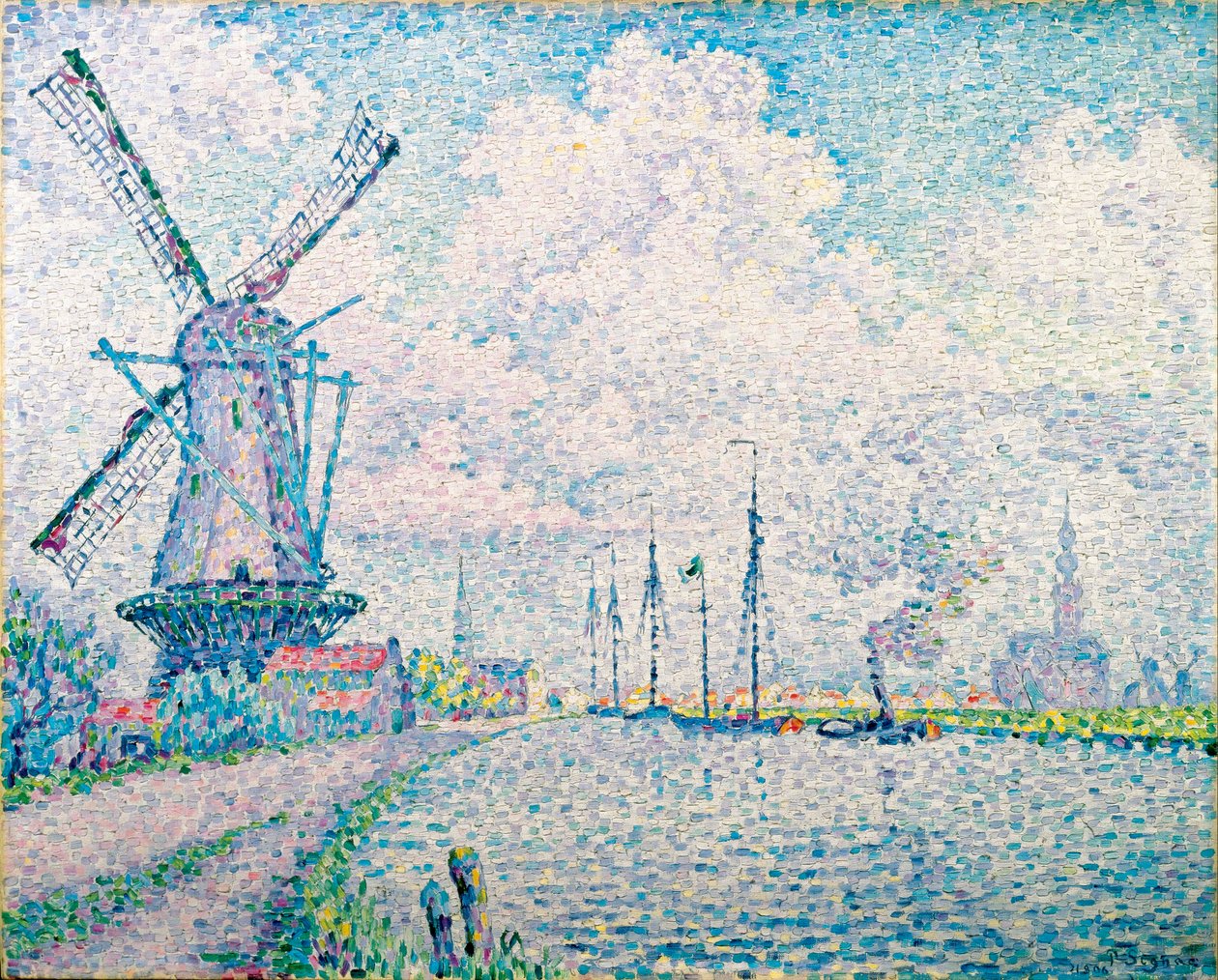 Canal in Overschie par Signac، Paul (1863-1935) بول (1863-1935) بواسطة بول سينياك