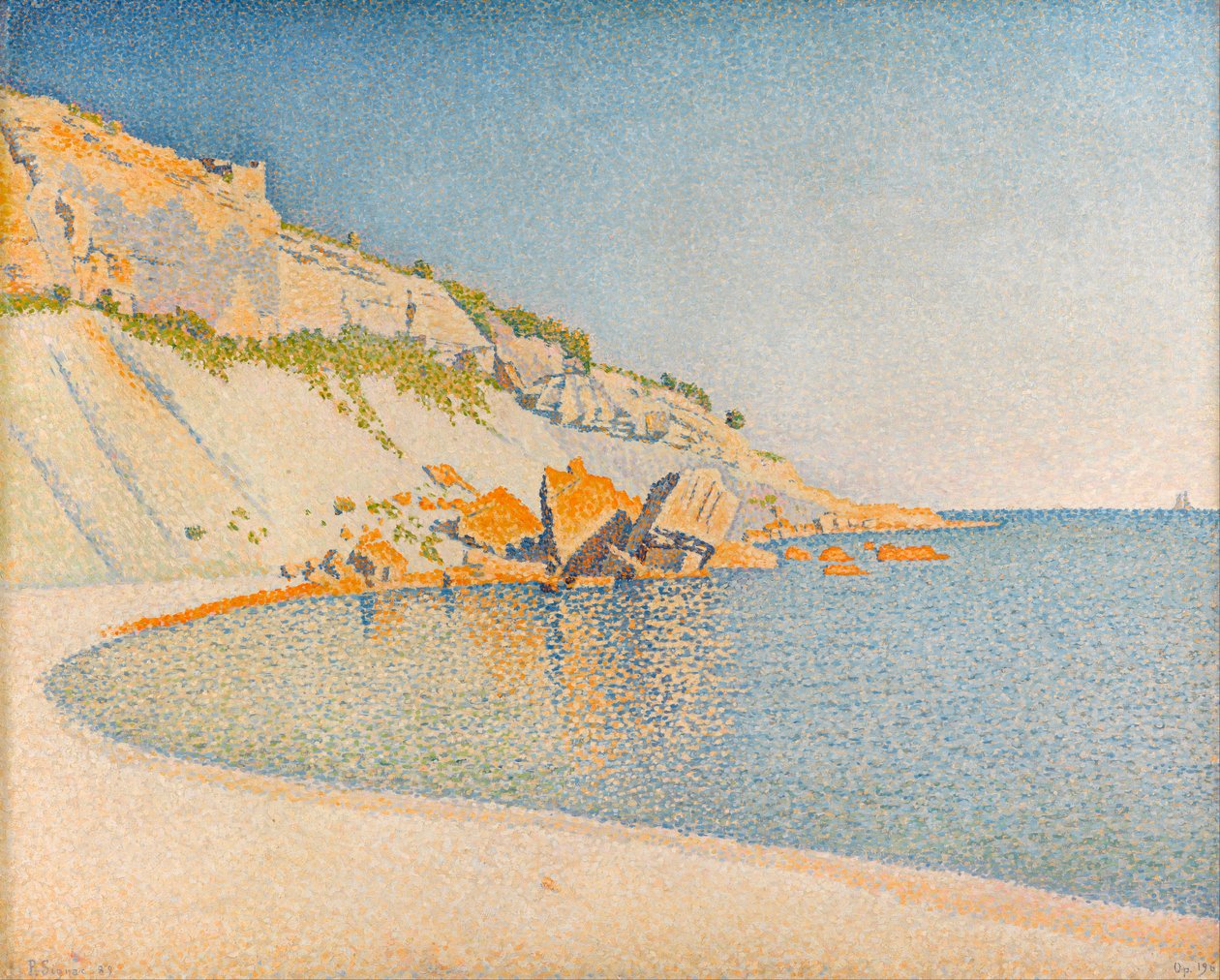 "" Cassis، Cap Lombard، Opus 196 "" لوحة رسمها Paul Signac (1863-1935) 1889 - ألوان زيتية على قماش خافت 83.5x99.8 سم Gemeentemuseum Den Haag بواسطة بول سينياك