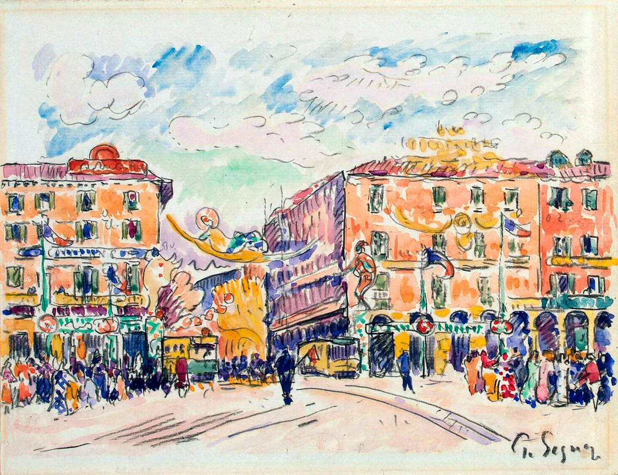 ساحة المدينة ، c1925. بواسطة بول سينياك