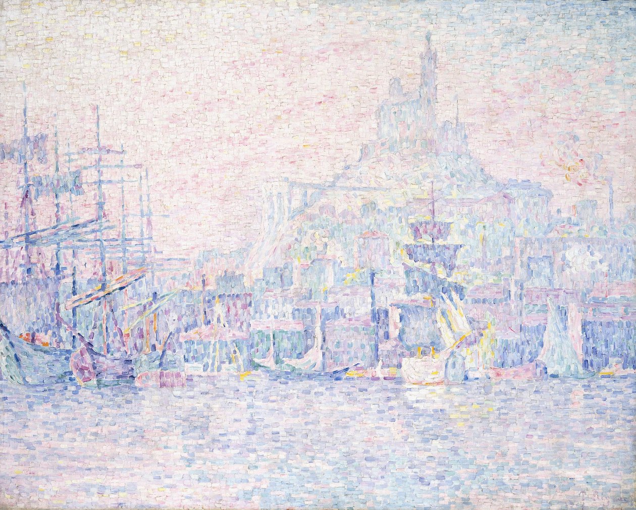 مرسيليا ، La Bonne Mere ، Morning Mist ، 1907 بواسطة بول سينياك