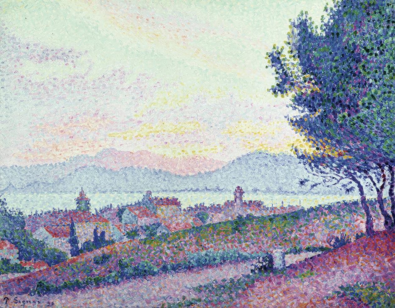 سان تروبيه - Bosque de pinos - 1896 بواسطة بول سينياك
